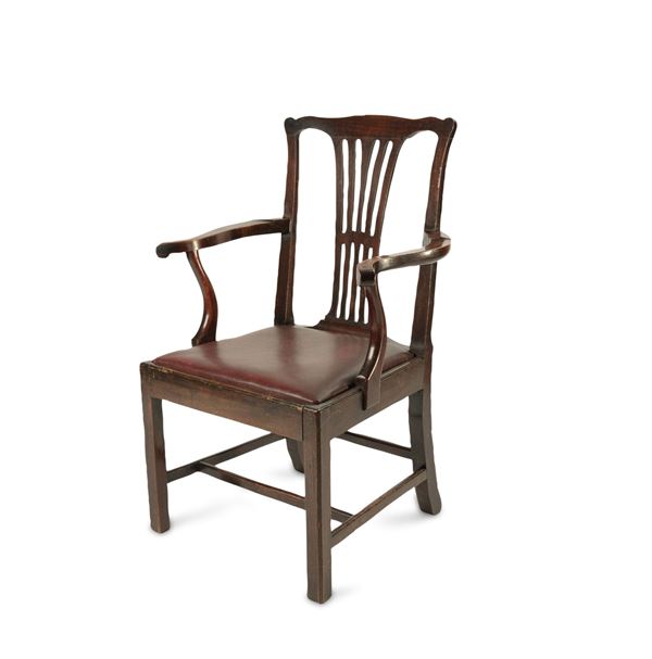 Poltrona in mogano, Inghilterra, inizi del XX secolo