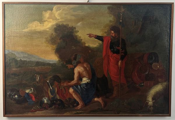 Anonimo del XVII secolo Scena biblica