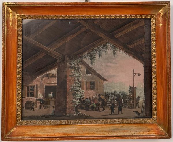 Anonimo della fine del XVIII/inizi del XIX secolo Scena di osteria