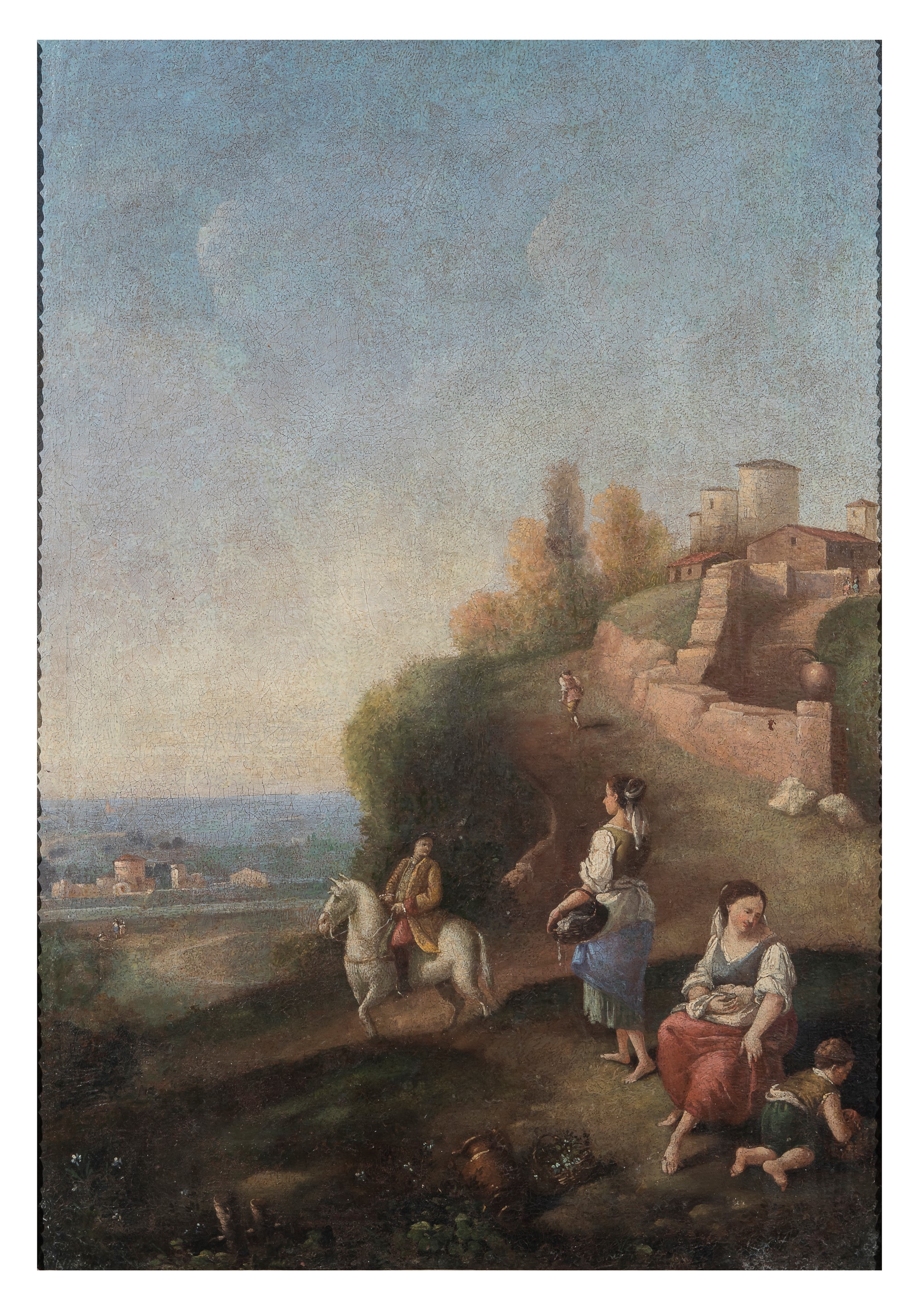 Anonimo del XVIII Secolo Paesaggio con Ruderi e Pastori