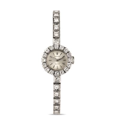Orchid Ref 9060 in Oro Bianco 18k Impreziosito da 30 Diamanti Incastonati sul Bracciale e 16 sull...