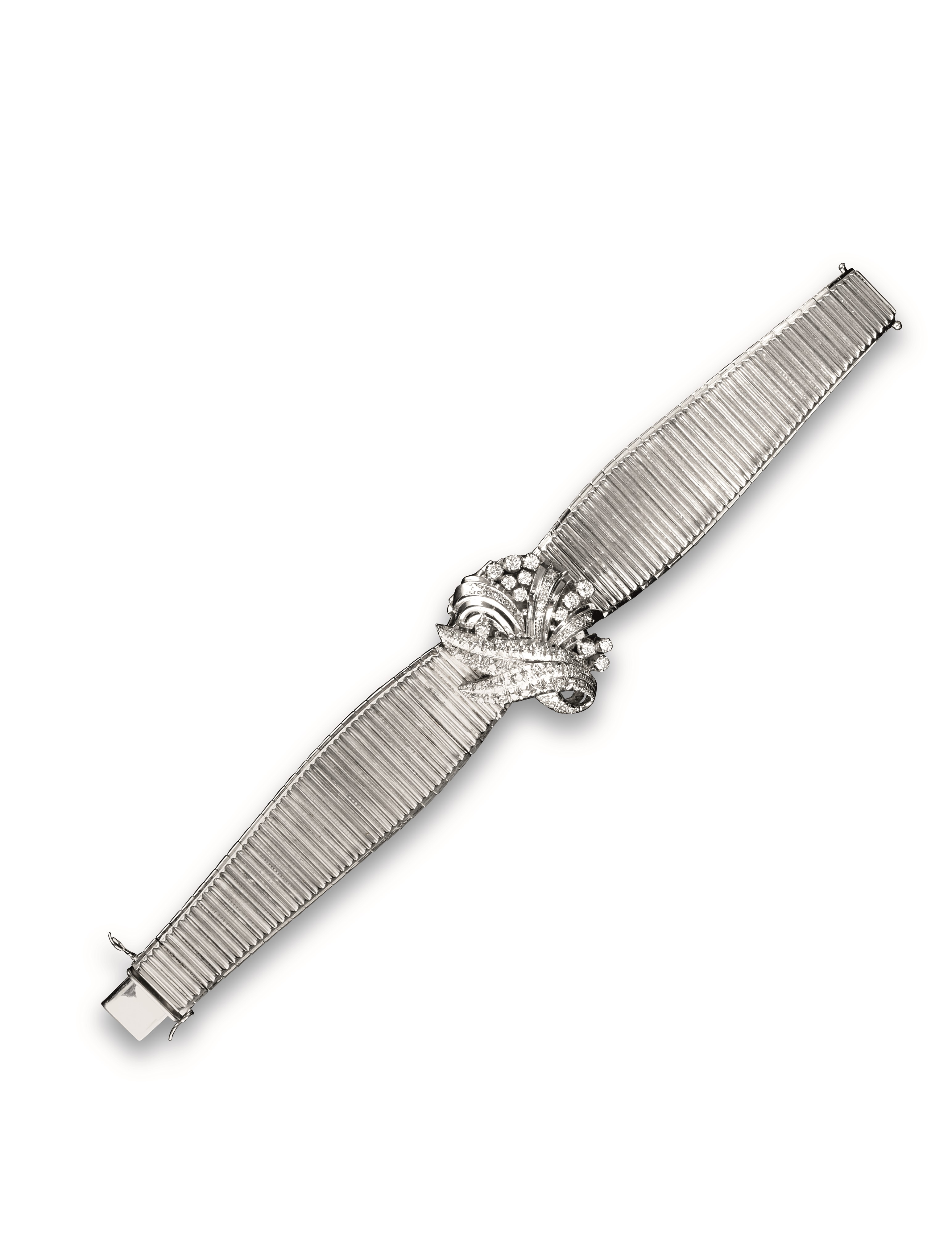 Iwc - Raffinato Montre a Secret in Oro Bianco 18k con Diamanti e Apertura a Cerniera Laterale, Ca...