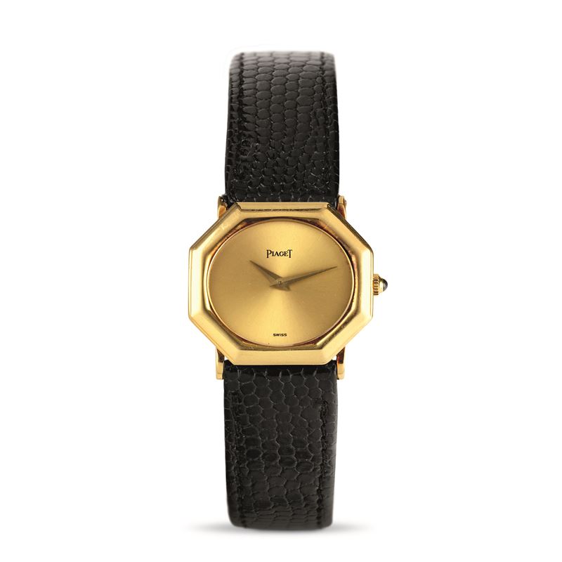 Piaget : Rare Octagon 18k yellow gold champagne dial, manual winding  - Auction Watches - Cambi Casa d'Aste