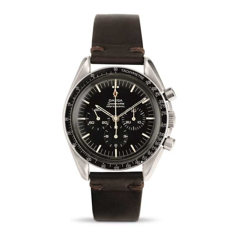 Omega : Raro e sportivo Speedmaster ref 145.012 Pre-Moon carica manuale cal 321 in acciaio quadrante virato al marrone  - Asta Orologi da Polso - Cambi Casa d'Aste