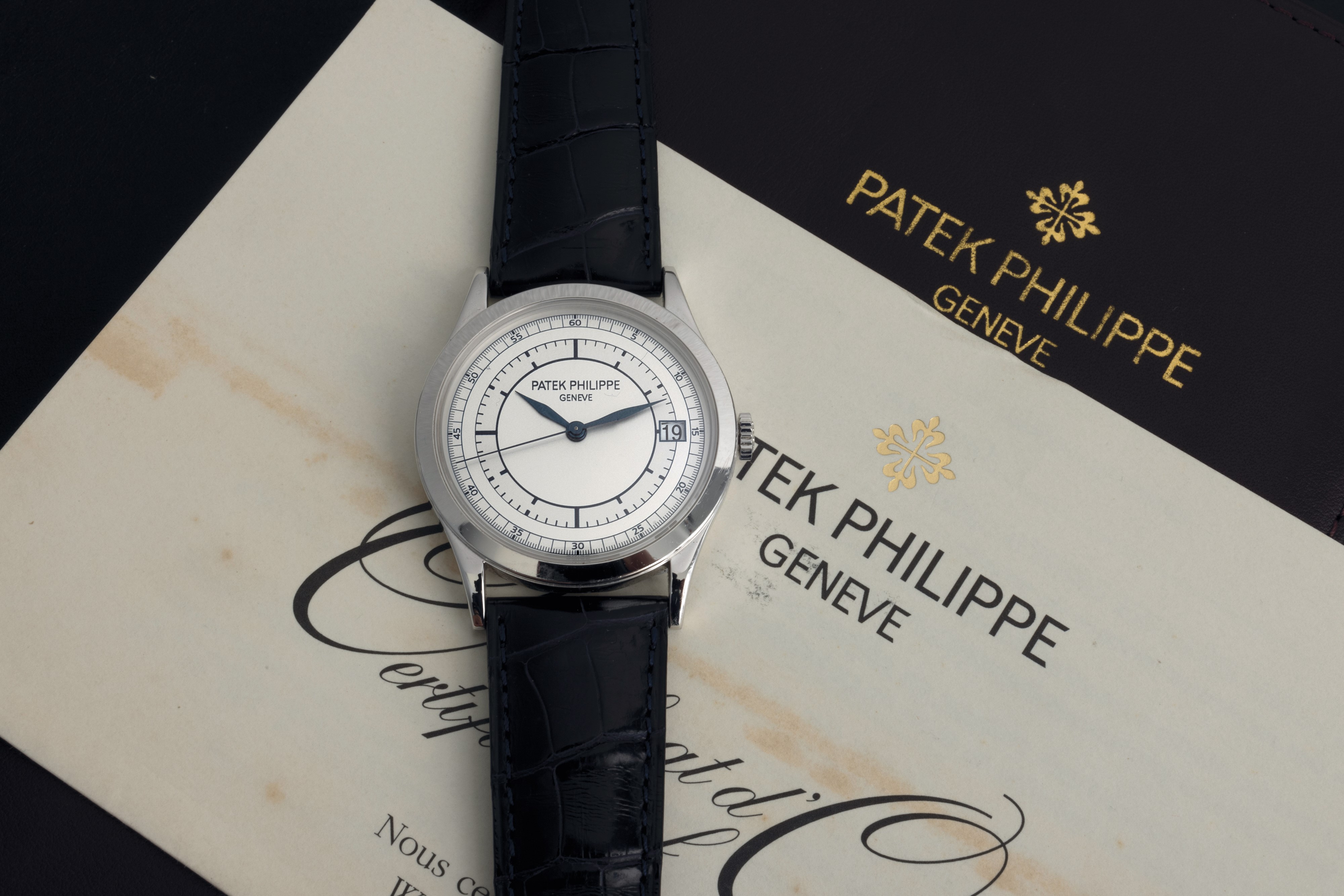 Patek Philippe - Elegante Calatrava, Ref 5296g-001, Quadrante Argentè Bitonale Settori, in Oro Bi...