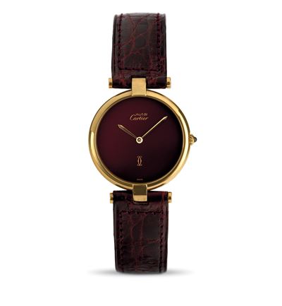 Must Ronde Vermeil, Quadrante Bordeaux, Cassa in Argento Laminato, Movimento al Quarzo