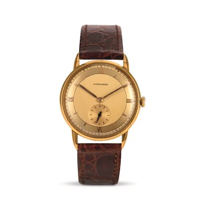 Raffinato Solotempo in Oro Rosa 14k, Quadrante Bitonale con Numeri Romani e Piccoli Secondi in Ba...