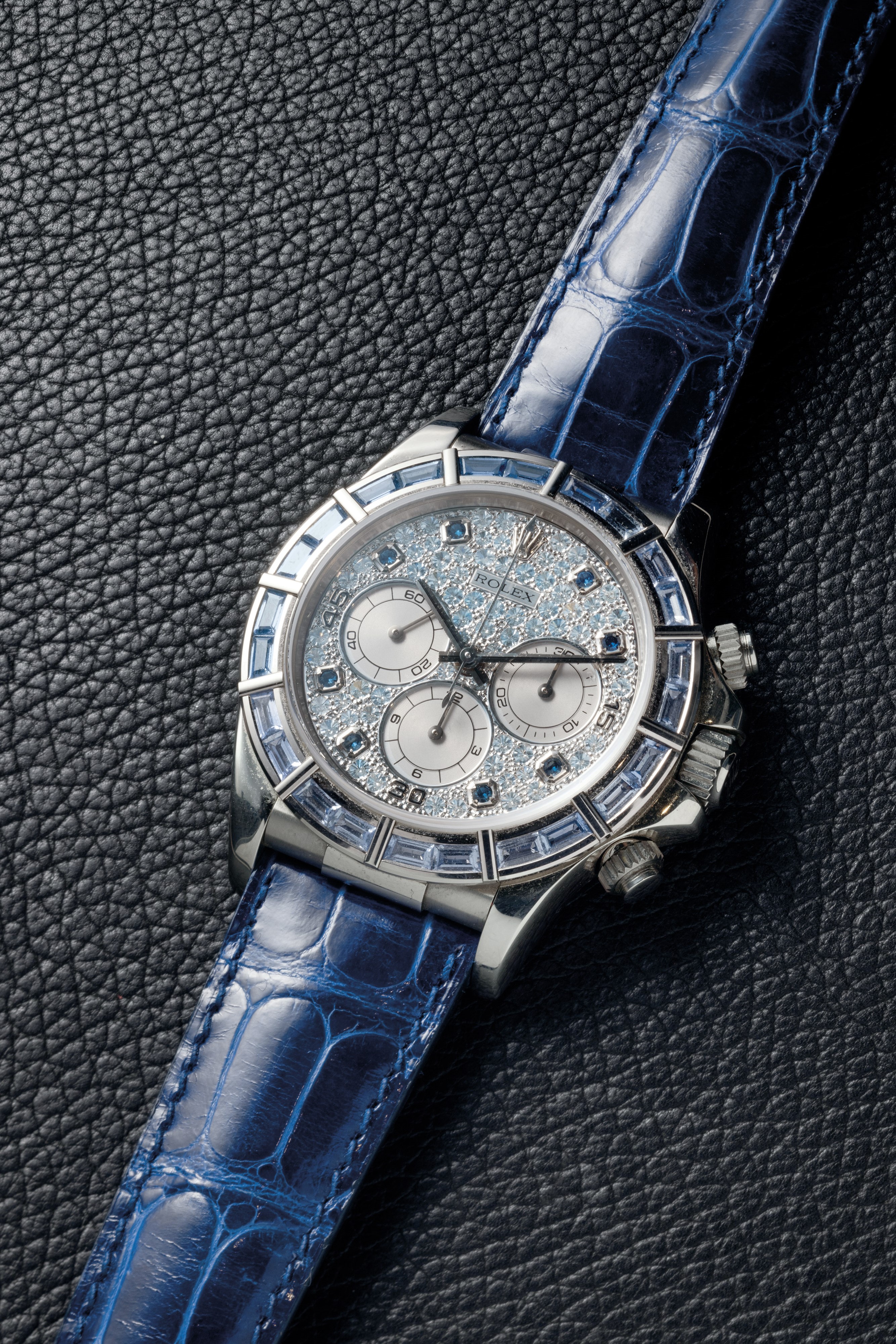 Rolex - Raro e Attraente Daytona Ref 16589saci in Oro Bianco 18k con Quadrante Pavè di Diamanti e...