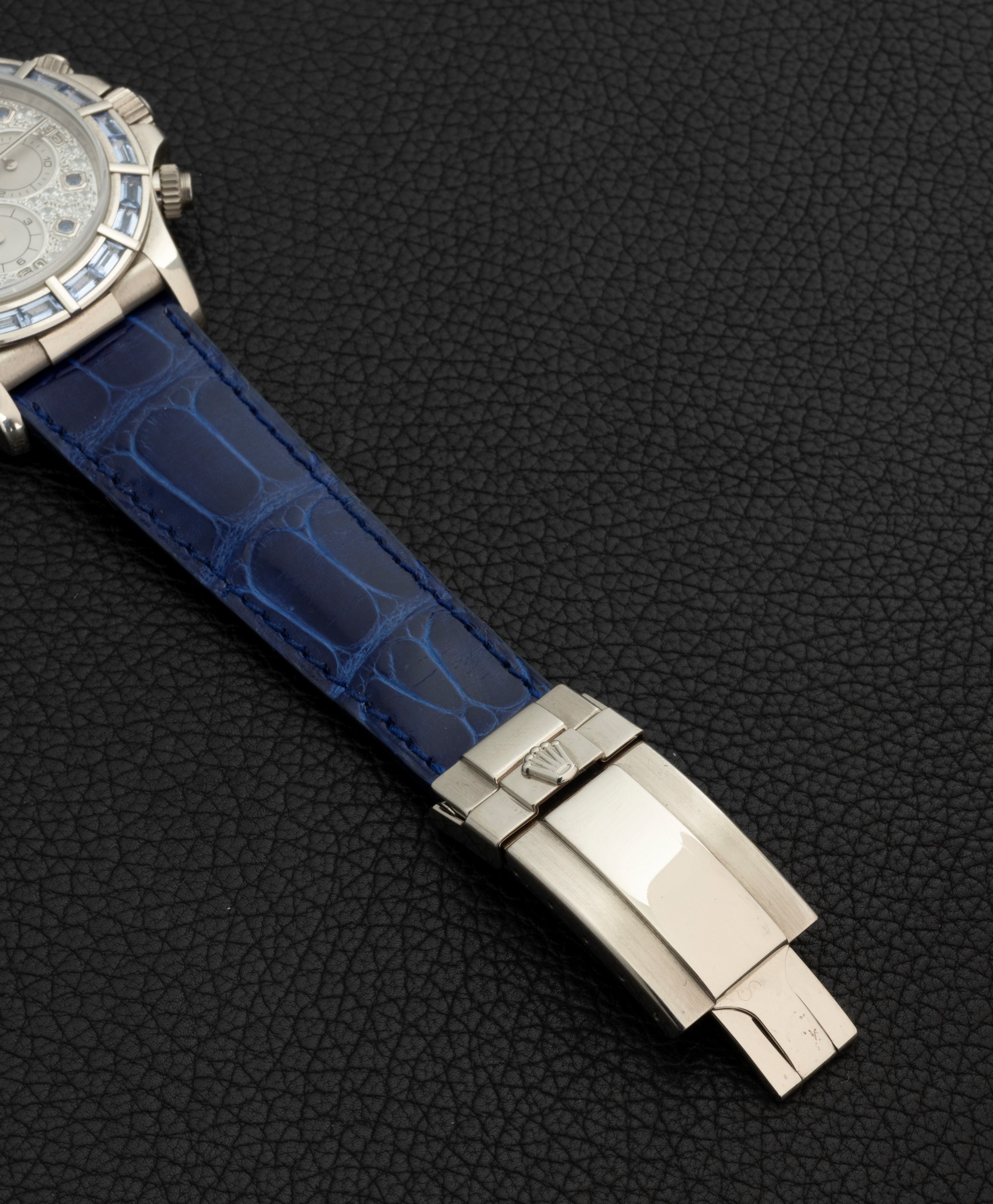 Rolex - Raro e Attraente Daytona Ref 16589saci in Oro Bianco 18k con Quadrante Pavè di Diamanti e...