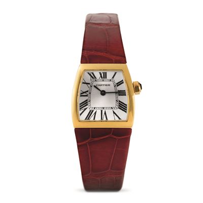 Elegante la Dona in Oro Giallo 18k, Quadrante Argentè con Numeri Romani, Movimento al Quarzo con ...