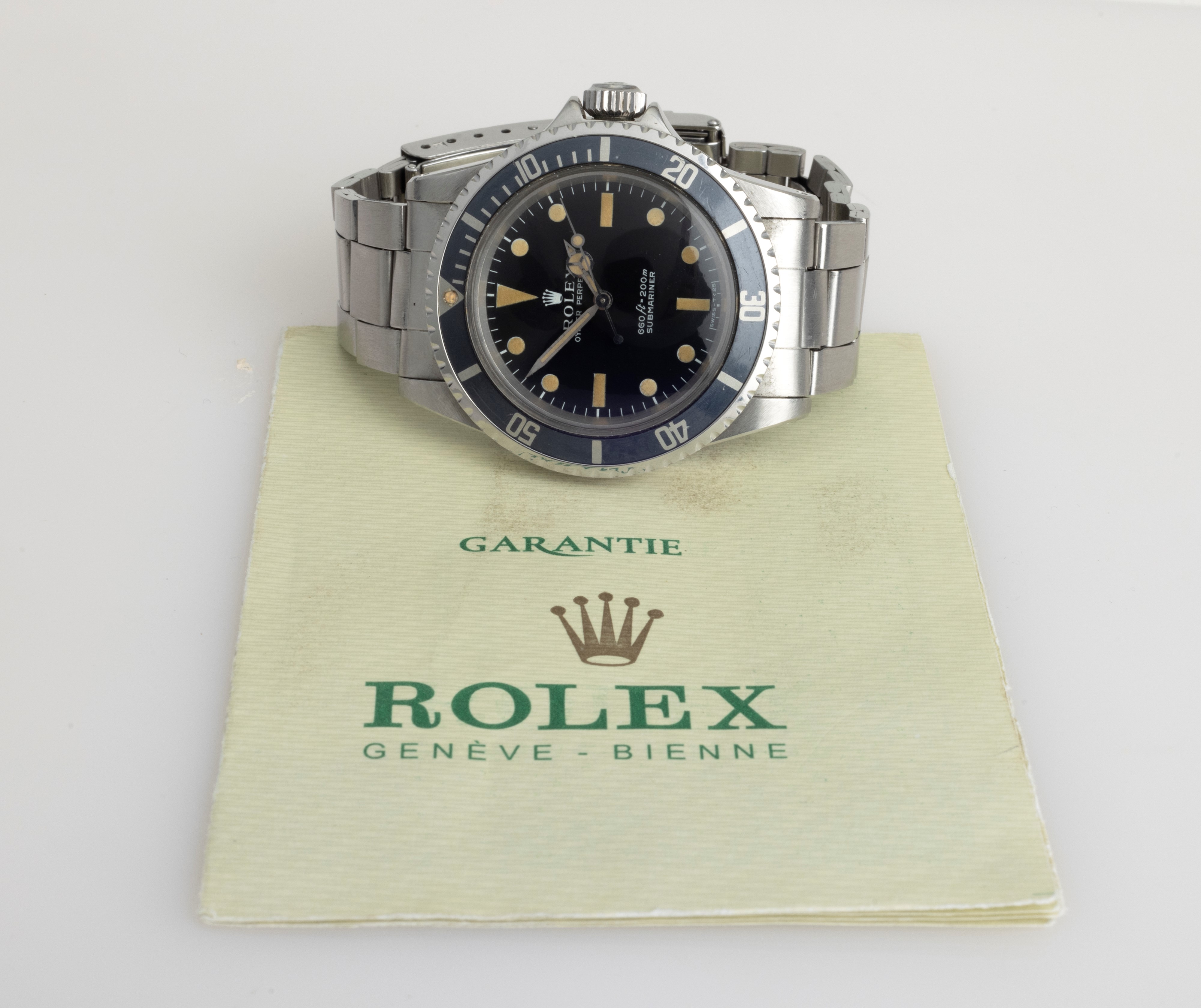 Rolex - Submariner Ref 5513, Quadrante Nero Pallettoni, Bracciale in Acciaio Oyster, Carica Autom...