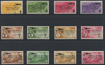 1934 - Regno D'italia - Posta Aerea - Volo Roma-buenos Aires, Giri Cpl. Regno e Colonie (sass. 15...