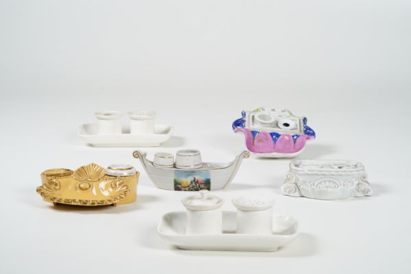 Sei servizi da scrittoio, XIX e XX secolo.