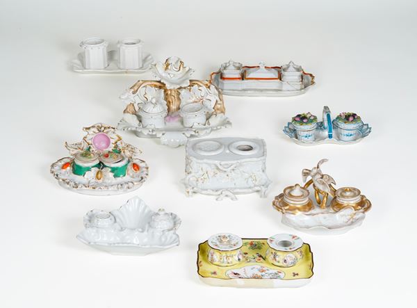 Nove servizi da scrittoio, XIX-XX secolo.