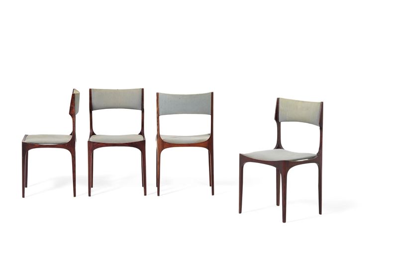 Giuseppe Gibelli : Quattro sedie.  - Asta Antiquariato del XX secolo - Cambi Casa d'Aste