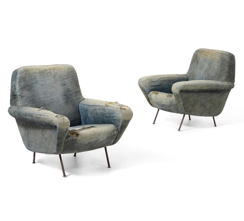 Gianfranco Frattini : Due poltrone mod. 830.  - Auction Antiquariato del XX secolo - Cambi Casa d'Aste