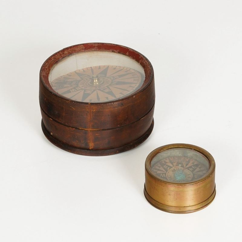 Due piccole bussole a secco  - Auction Maritime Art - Cambi Casa d'Aste
