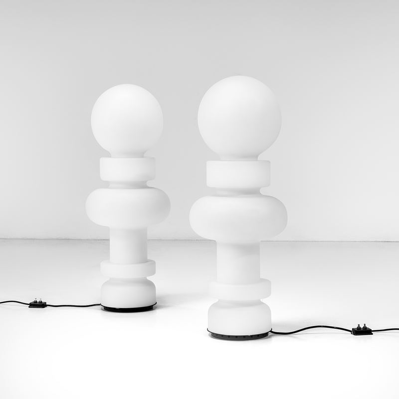 Bobo Piccoli : Due lampade da tavolo mod. 2490 Re.  - Asta Fine Design - Cambi Casa d'Aste