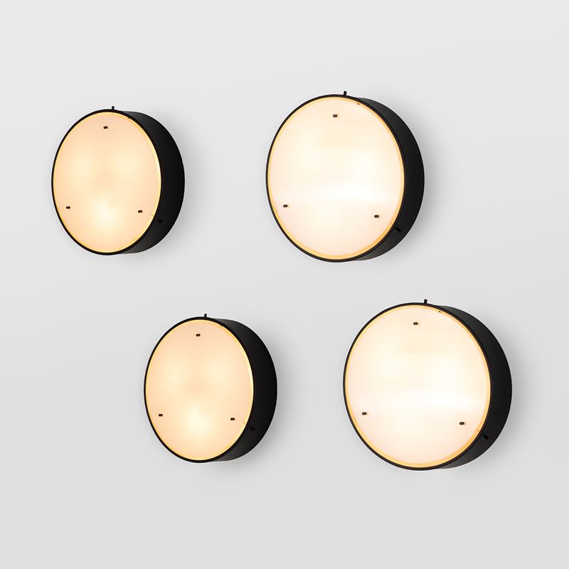 Gino Sarfatti : Quattro lampade a parete o a plafone mod. 3005.  - Asta Fine Design - Cambi Casa d'Aste