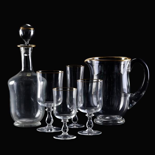 Servizio di calici, seconda metà del XX secolo Per Candida Tupini Roma 