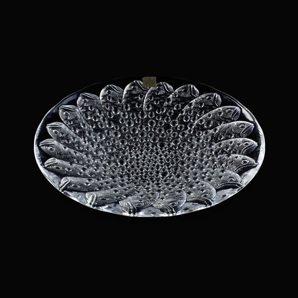 Grande ciotola "Roscoff" Francia, Manifattura Lalique, seconda metà del XX secolo 