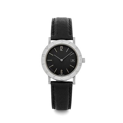 Bulgari Ref Bb33sld in Acciaio, Quadrante Nero Opaco, Movimento al Quarzo, Corredato da Scatola O...