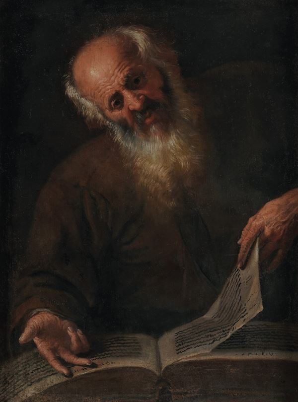 Scuola napoletana del XVII secolo Ritratto di filosofo