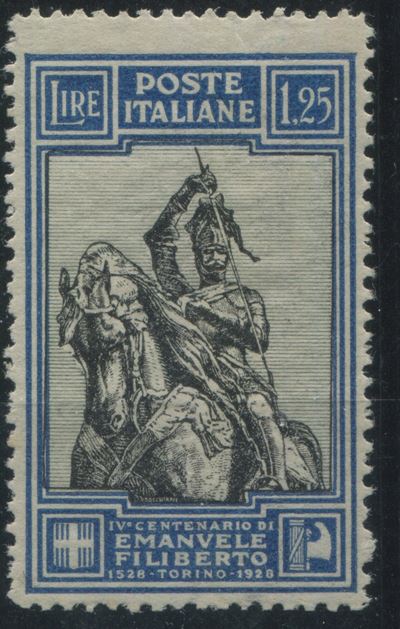 1928 - Regno D’italia - 4° Centenario della Nascita di Emanuele Filiberto (235/i)