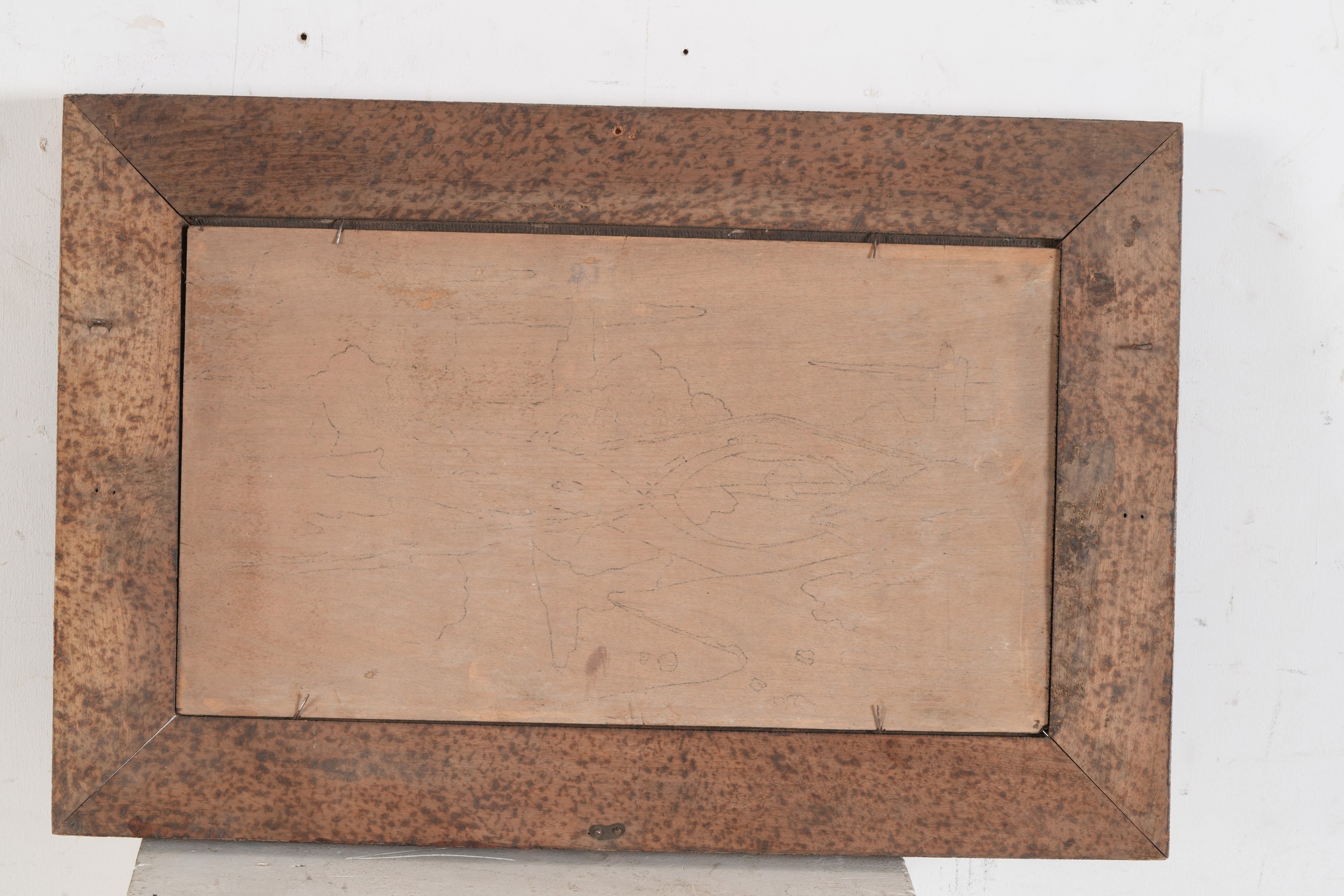 Due Paesaggi Fluviali in Legno Intarsiato. XX Secolo