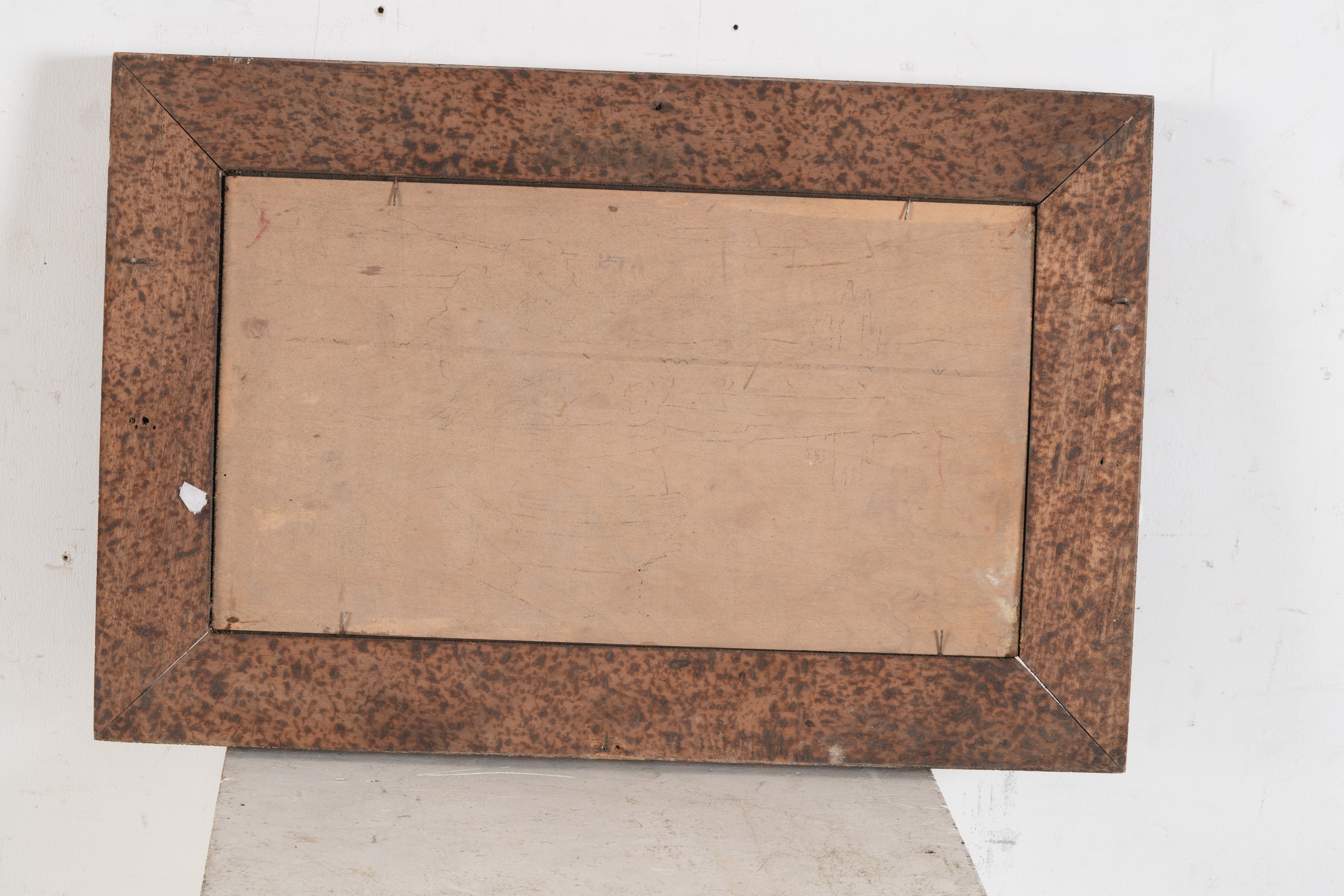 Due Paesaggi Fluviali in Legno Intarsiato. XX Secolo
