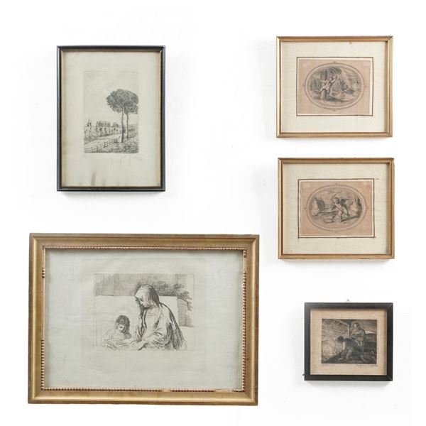 Cinque diverse stampe