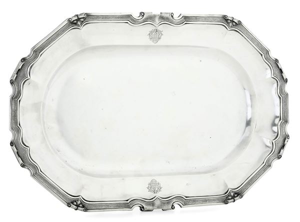 Vassoio. Parigi XIX-XX secolo. Argentiere Cardeilhac