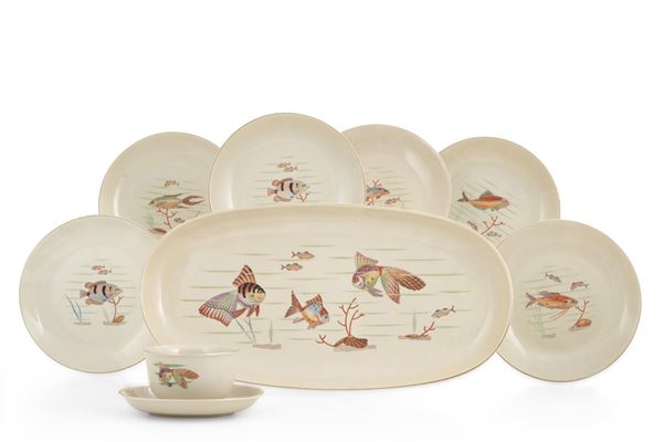 Servizio da pesce. Richard Ginori, metà del XX secolo circa.