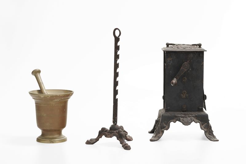 Lotto di oggetti d'arredo in metallo  - Auction Antiquariato - Cambi Casa d'Aste