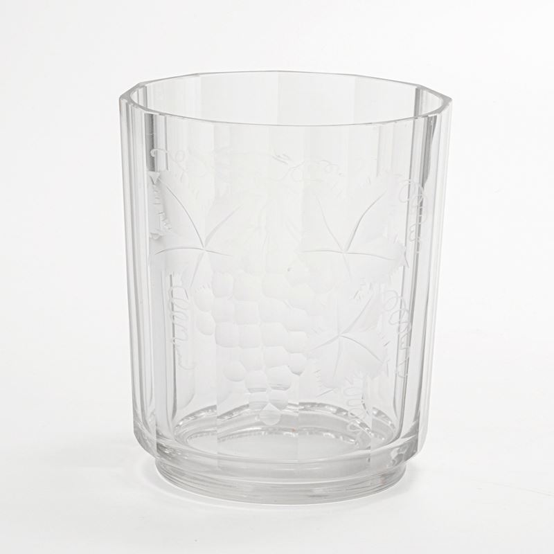 Grande vaso in vetro decorato a motivi d’uva  - Auction Antiquariato - Cambi Casa d'Aste