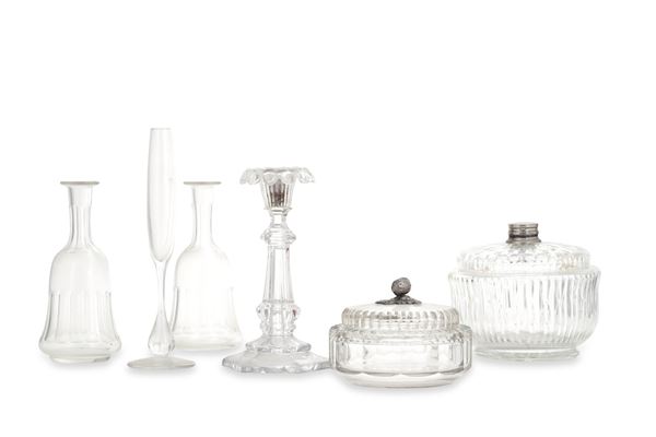 Lotto di oggetti in vetro