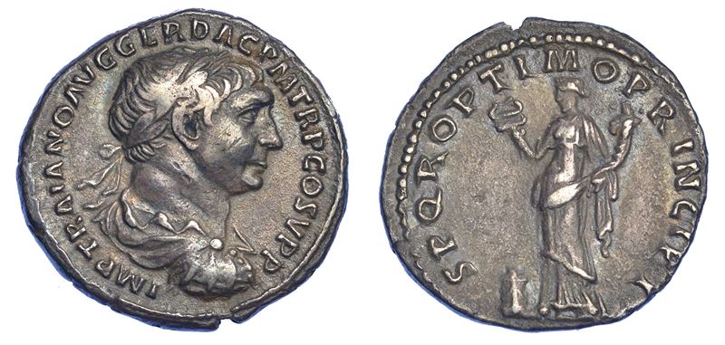TRAIANO, 98-117. Denario, anni 103-111.  - Auction Numismatics - Cambi Casa d'Aste