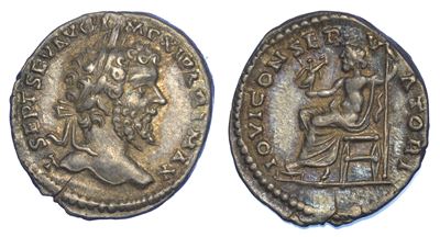 Settimio Severo, 193-211. Denario, Anni 198-200. Roma.
