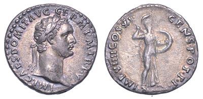 Domiziano, 81-96. Denario, Anni 85-86. Roma.