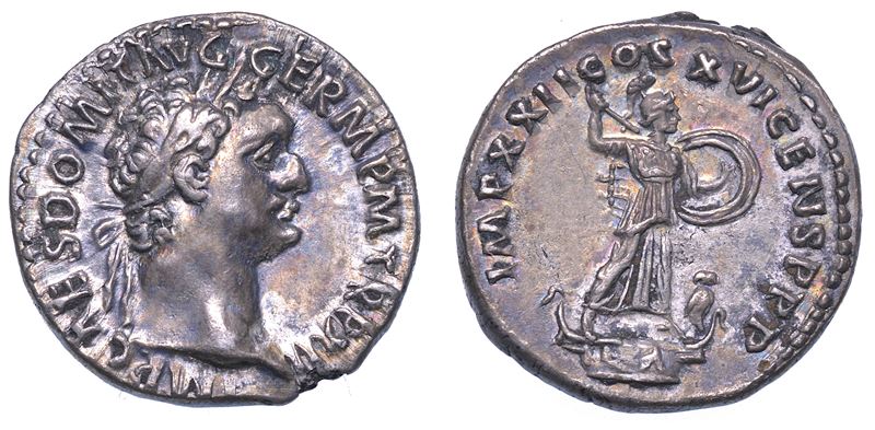 DOMIZIANO, 81-96. Denario, anno 91. Roma.  - Auction Numismatics - Cambi Casa d'Aste