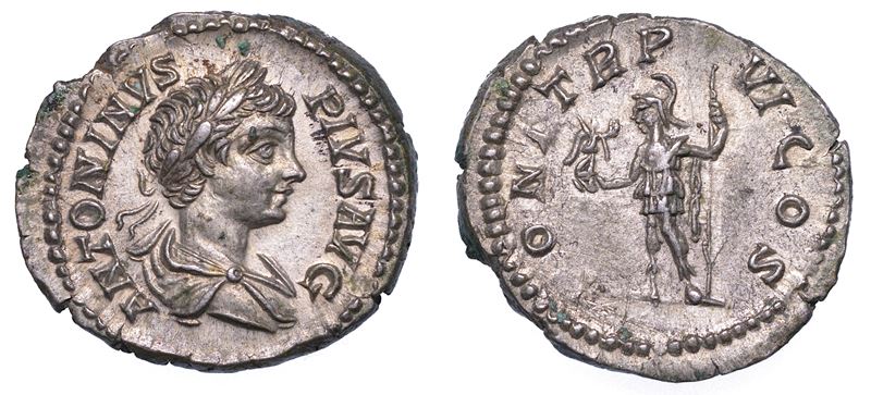 CARACALLA, 198-217. Denario, anno 203. Roma.  - Auction Numismatics - Cambi Casa d'Aste