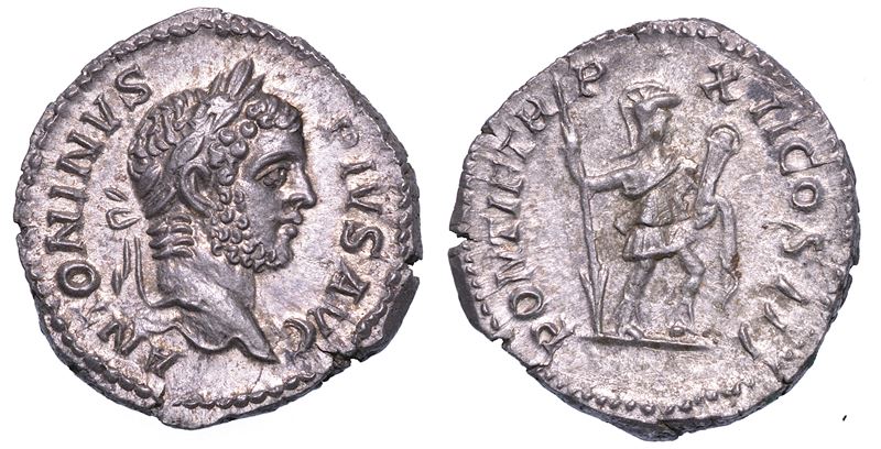 CARACALLA, 198-217. Denario, anno 210. Roma.  - Asta Numismatica - Cambi Casa d'Aste