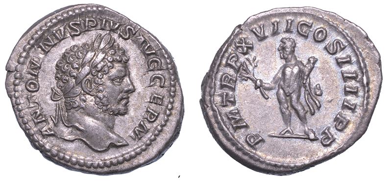 CARACALLA, 198-217. Denario, anno 214. Roma.  - Auction Numismatics - Cambi Casa d'Aste