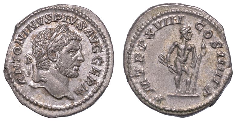 CARACALLA, 198-217. Denario, anno 215. Roma.  - Auction Numismatics - Cambi Casa d'Aste