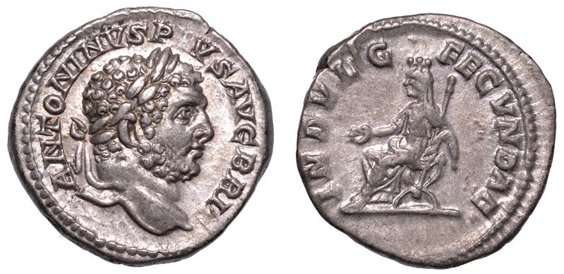 CARACALLA, 198-217. Denario, anni 210-213. Roma.  - Asta Numismatica - Cambi Casa d'Aste