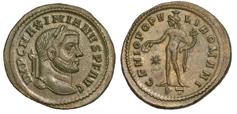 MASSIMIANO ERCULEO, 286-305. Follis. Ticinum.  - Auction Numismatics - Cambi Casa d'Aste