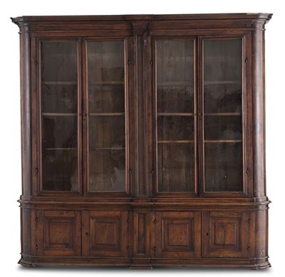 Grande Libreria a Quattro Ante a Vetro. XVIII-XIX Secolo
