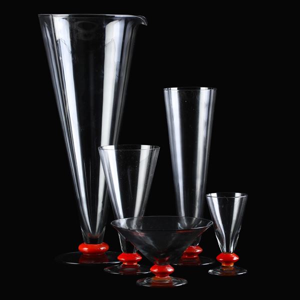 Parte di servizio di calici "Ducale" Venezia, manifattura Venini, 2005-2009 