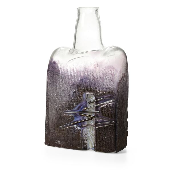 Vaso scultura in vetro, anni 50/60