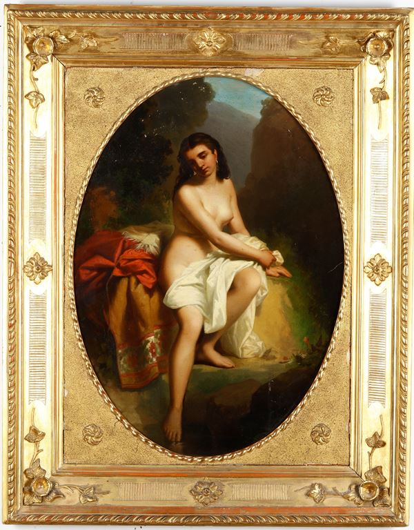 Figura femminile al bagno